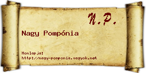 Nagy Pompónia névjegykártya